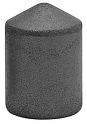Made in USA - 7/8" Max Diam x 1-1/4" Long, Cone, Rubberized Point - Coarse Grade, Silicon Carbide, 1/4" Arbor Hole, Unmounted - Americas Tooling