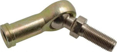 Alinabal - 7/16" ID, 1-1/8" Max OD, 3,800 Lb Max Static Cap, Spherical Rod End - 7/16-20 LH, 5/8" Shank Diam, 1-1/16" Shank Length, Steel with Molded Nyloy Raceway - Americas Tooling