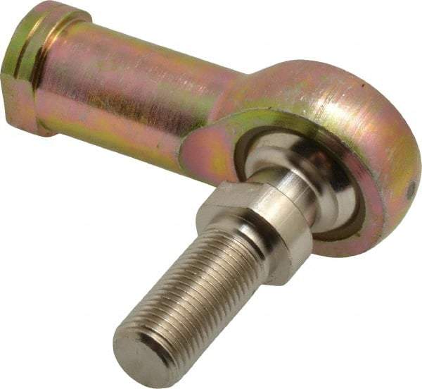 Alinabal - 1/2" ID, 1-5/16" Max OD, 6,400 Lb Max Static Cap, Spherical Rod End - 1/2-20 LH, 3/4" Shank Diam, 1-3/16" Shank Length, Steel with Molded Nyloy Raceway - Americas Tooling