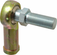 Alinabal - 3/4" ID, 1-3/4" Max OD, 9,000 Lb Max Static Cap, Spherical Rod End - 3/4-16 RH, 1" Shank Diam, 1-3/4" Shank Length, Steel with Molded Nyloy Raceway - Americas Tooling