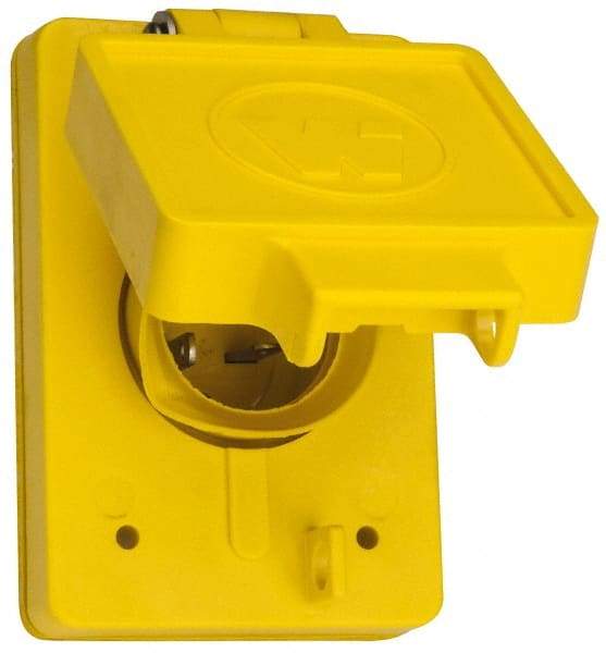 Value Collection - 250 VAC, 20 Amp, 6-20P NEMA, Ungrounded Receptacle - 2 Poles, 3 Wire, Male End, Yellow - Americas Tooling