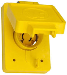 Value Collection - 250 VAC, 20 Amp, L2-20R NEMA, Ungrounded Receptacle - 2 Poles, 2 Wire, Female End, Yellow - Americas Tooling