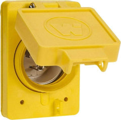 Value Collection - 125 VAC, 20 Amp, L5-20P NEMA, Ungrounded Receptacle - 2 Poles, 3 Wire, Male End, Yellow - Americas Tooling