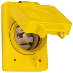 Value Collection - 250 VAC, 20 Amp, L6-20P NEMA, Ungrounded Receptacle - 2 Poles, 3 Wire, Male End, Yellow - Americas Tooling