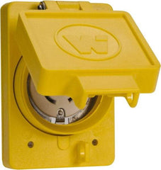 Value Collection - 125/250 VAC, 30 Amp, L14-30R NEMA, Ungrounded Receptacle - 3 Poles, 4 Wire, Female End, Yellow - Americas Tooling