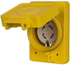 Value Collection - 250 VAC, 30 Amp, L15-30R NEMA, Self Grounding Receptacle - 3 Poles, 3 Wire, Female End, Yellow - Americas Tooling