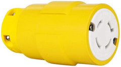 Value Collection - 480 VAC, 20 Amp, L16-20 NEMA, Straight, Ungrounded, Industrial Grade Connector - 3 Pole, 4 Wire, 3 Phase, Rubber, Yellow - Americas Tooling