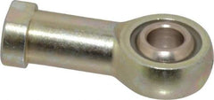 Alinabal - 3/8" ID, 1" Max OD, 3,250 Lb Max Static Cap, Spherical Rod End - 3/8-24 RH, 0.562" Shank Diam, 15/16" Shank Length, Steel with Molded Nyloy Raceway - Americas Tooling