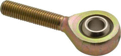 Alinabal - 1/4" ID, 3/4" Max OD, 1,650 Lb Max Static Cap, Spherical Rod End - 1/4-28 LH, 3/8" Shank Diam, 1" Shank Length, Steel with Molded Nyloy Raceway - Americas Tooling