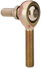 Alinabal - 5/16" ID, 7/8" Max OD, 2,800 Lb Max Static Cap, Spherical Rod End - 5/16-24 LH, 0.437" Shank Diam, 1-1/4" Shank Length, Steel with Molded Nyloy Raceway - Americas Tooling