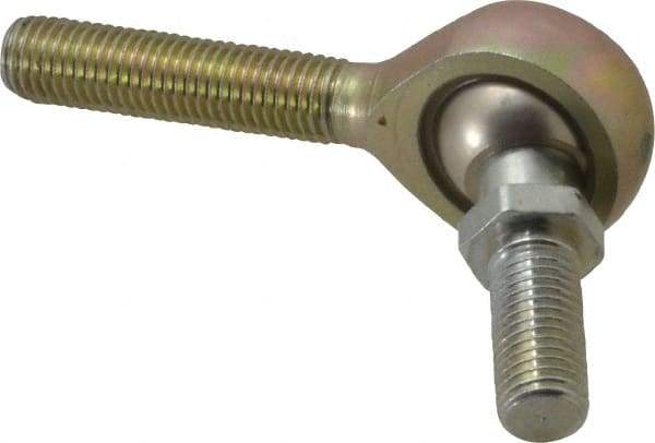 Alinabal - 5/16" ID, 7/8" Max OD, 2,800 Lb Max Static Cap, Spherical Rod End - 5/16-24 RH, 0.437" Shank Diam, 1-1/4" Shank Length, Steel with Molded Nyloy Raceway - Americas Tooling