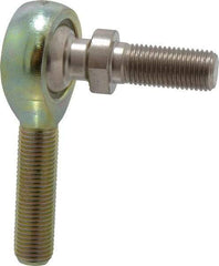 Alinabal - 3/8" ID, 1" Max OD, 3,250 Lb Max Static Cap, Spherical Rod End - 3/8-24 RH, 0.562" Shank Diam, 1-1/4" Shank Length, Steel with Molded Nyloy Raceway - Americas Tooling