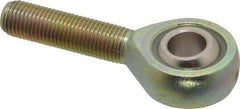 Alinabal - 3/8" ID, 1" Max OD, 3,200 Lb Max Static Cap, Spherical Rod End - 3/8-24 RH, 0.562" Shank Diam, 1-1/4" Shank Length, Steel with Molded Nyloy Raceway - Americas Tooling