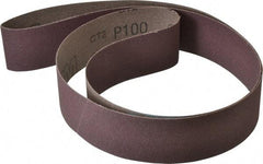 3M - 2" Wide x 60" OAL, 100 Grit, Aluminum Oxide Abrasive Belt - Aluminum Oxide, Fine, Coated, X Weighted Cloth Backing, Series 341D - Americas Tooling