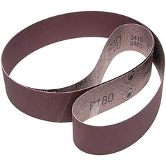 Abrasive Belt: 2″ Width, 180 Grit, Aluminum Oxide Coated, X Weighted, Series 241D