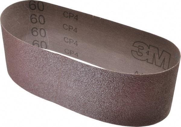 3M - 3" Wide x 21" OAL, 60 Grit, Aluminum Oxide Abrasive Belt - Aluminum Oxide, Medium, Coated, X Weighted Cloth Backing, Series 340D - Americas Tooling