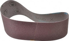 3M - 3" Wide x 24" OAL, 60 Grit, Aluminum Oxide Abrasive Belt - Aluminum Oxide, Medium, Coated, X Weighted Cloth Backing, Series 340D - Americas Tooling