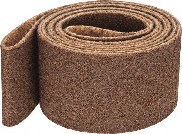 3M - 4" Wide x 132" OAL, Aluminum Oxide Abrasive Belt - Aluminum Oxide, Coarse, Nonwoven, Series SC-BS - Americas Tooling