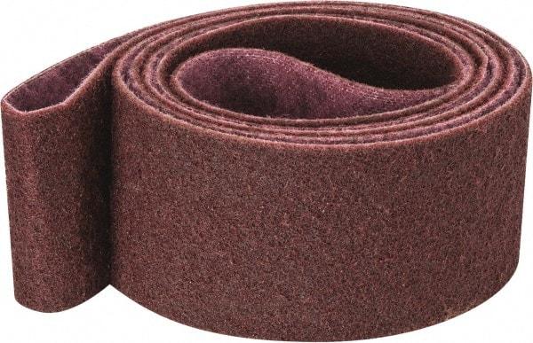 3M - 4" Wide x 132" OAL, Aluminum Oxide Abrasive Belt - Aluminum Oxide, Medium, Nonwoven, Series SC-BS - Americas Tooling