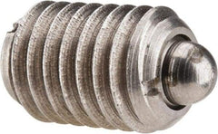 Gibraltar - 1/2-13, 3/4" Thread Length, 0.151" Plunger Projection, Stainless Steel Threaded Spring Plunger - 1/4" Max Plunger Diam, 0.75" Plunger Length, 1.75 Lb Init End Force, 5.5 Lb Final End Force - Americas Tooling