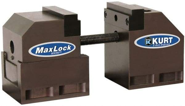 Kurt - 3-1/2" Jaw Width, 4-5/8" High x 8" Long Vise - For Use with 5 Axis Workholding Systems - Americas Tooling