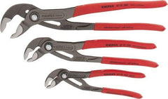 Knipex - 3 Piece Pipe Wrench & Water Pump Plier Set - Comes in Plastic Deep-Drawn Packaging - Americas Tooling