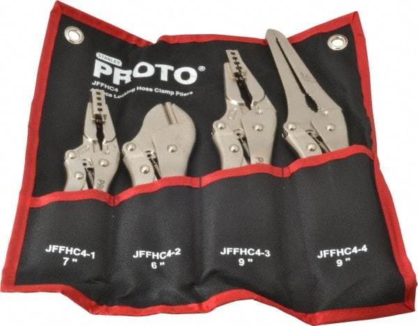 Proto - 4 Piece, 12.3" Long, Metal Hose Clamp Pliers - For Use with All Vehicles - Americas Tooling