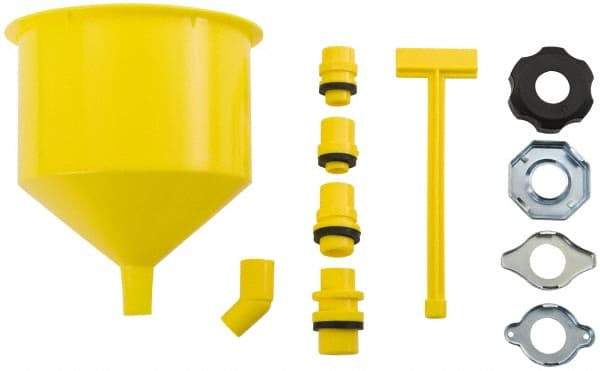 Proto - 1 Qt Capacity Plastic Funnel - Straight Spout, Yellow - Americas Tooling