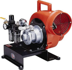 Allegro - 8" Inlet, Pneumatic Centrifugal Blower - 1,800 & 1,350 CFM (One 90° Bend), 1,700 CFM (Free Air) & 900 CFM (Two 90° Bends) - Americas Tooling