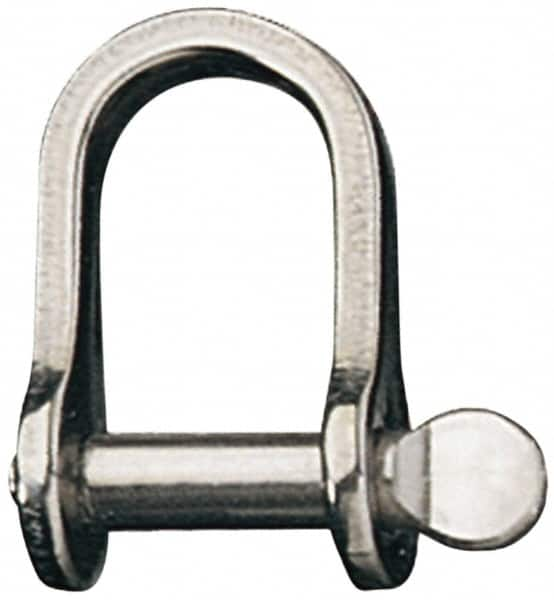 Ronstan - 5/16" Nominal Chain Size, 2.8 Ton Stainless Steel Screw D Shackle - 5/16" Diam, 5/16" Pin Diam, 1-5/32" High Inside Jaw, 5/8" Inside Width, 3/4" Max Body Thickness - Americas Tooling