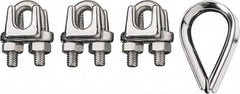 Ronstan - 5/16" Wire Rope Thimble Clip Kit - 316 Stainless Steel, Electropolished - Americas Tooling