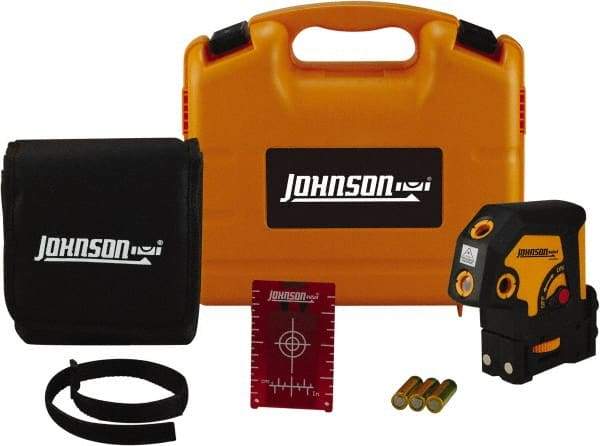 Johnson Level & Tool - 5 Beam 200' (Interior) Max Range Self Leveling Dot Laser Level - Red Beam, 1/8" at 50' Accuracy, 4-1/4" Long x 4-1/2" Wide x 2-1/2" High, Battery Included - Americas Tooling