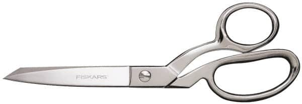 Fiskars - 3-1/2" LOC, 8-1/2" OAL Steel Scissors - Right Hand, Steel Bent Handle, For Fabrics, Textiles - Americas Tooling