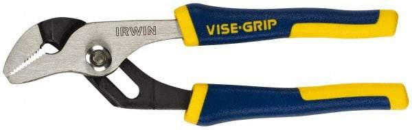 Irwin - 6" OAL, 1" Jaw Length, Groove Joint Pliers - Serrated Jaw, Straight Head, ProTouch Handles - Americas Tooling