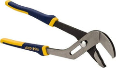 Irwin - 12" OAL, 2-1/4" Jaw Length, Groove Joint Pliers - Serrated Jaw, Straight Head, ProTouch Handles - Americas Tooling