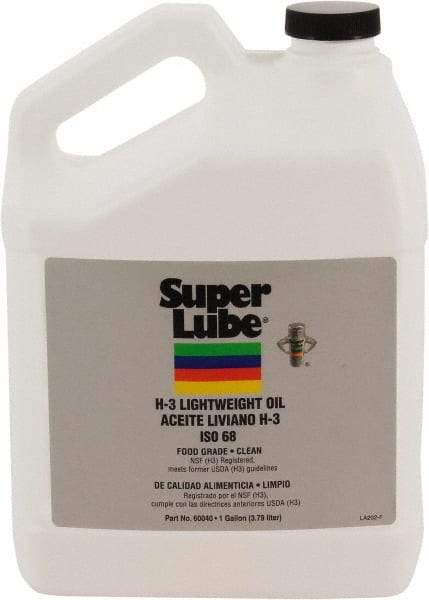 Synco Chemical - 1 Gal Bottle Synthetic Multi-Purpose Oil - -12 to 121°F, SAE 80W, ISO 68, 72-79.5 cSt at 40°C, Food Grade - Americas Tooling