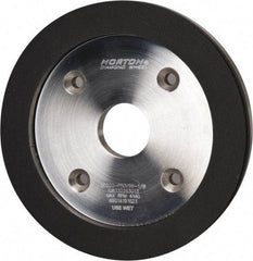 Norton - 6" Diam, 1-1/4" Hole Size, 3/4" Overall Thickness, 220 Grit, Type 6 Tool & Cutter Grinding Wheel - Very Fine Grade, Diamond, P Hardness, Vitrified Bond - Americas Tooling