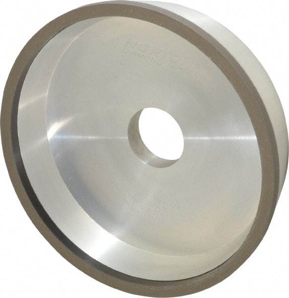 Norton - 6" Diam, 1-1/4" Hole Size, 1-1/2" Overall Thickness, 150 Grit, Type 11 Tool & Cutter Grinding Wheel - Very Fine Grade, Diamond, Resinoid Bond - Americas Tooling