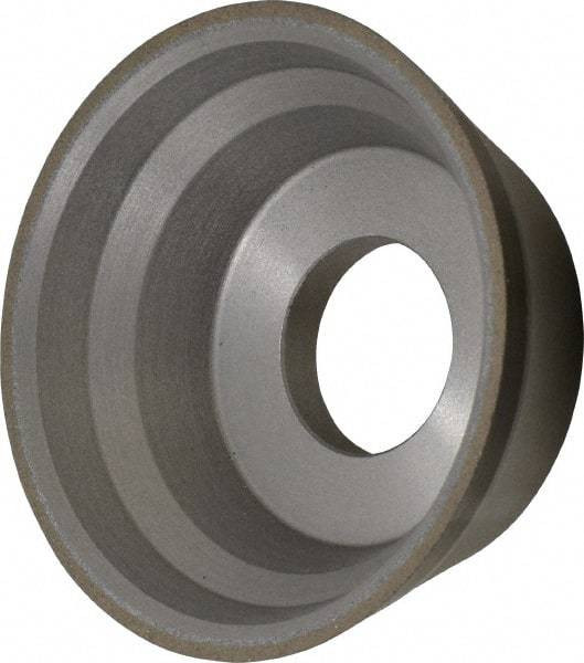 Norton - 3-3/4" Diam, 1-1/4" Hole Size, 1-1/2" Overall Thickness, 100 Grit, Type 11 Tool & Cutter Grinding Wheel - Fine Grade, CBN, Resinoid Bond - Americas Tooling