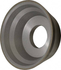 Norton - 3-3/4" Diam, 1-1/4" Hole Size, 1-1/2" Overall Thickness, 100 Grit, Type 11 Tool & Cutter Grinding Wheel - Fine Grade, Diamond, Resinoid Bond - Americas Tooling