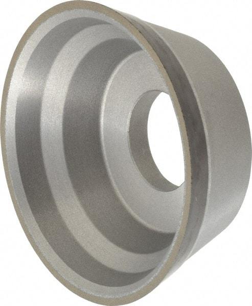 Norton - 3-3/4" Diam, 1-1/4" Hole Size, 1-1/2" Overall Thickness, 220 Grit, Type 11 Tool & Cutter Grinding Wheel - Very Fine Grade, Diamond, Resinoid Bond - Americas Tooling