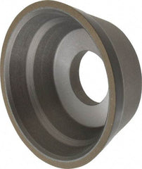 Norton - 3-3/4" Diam, 1-1/4" Hole Size, 1-1/2" Overall Thickness, 180 Grit, Type 11 Tool & Cutter Grinding Wheel - Very Fine Grade, Diamond, Resinoid Bond - Americas Tooling