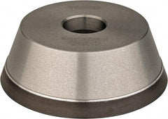 Norton - 5" Diam, 1-1/4" Hole Size, 1-3/4" Overall Thickness, 180 Grit, Type 11 Tool & Cutter Grinding Wheel - Very Fine Grade, Diamond, Resinoid Bond - Americas Tooling