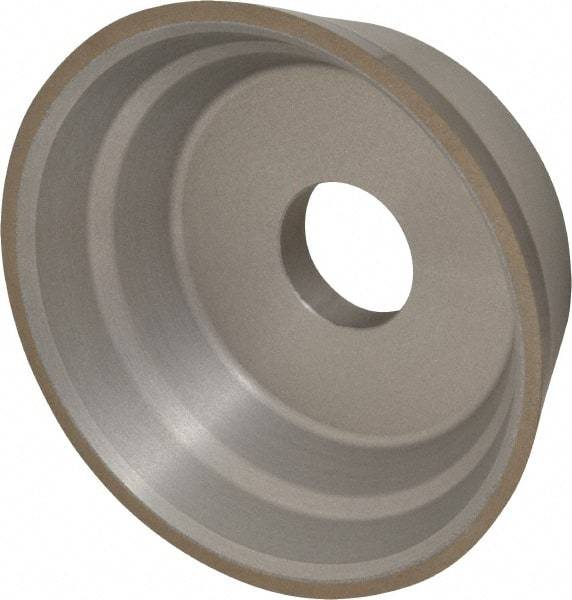 Norton - 5" Diam, 1-1/4" Hole Size, 1-3/4" Overall Thickness, 100 Grit, Type 11 Tool & Cutter Grinding Wheel - Fine Grade, Diamond, Resinoid Bond - Americas Tooling