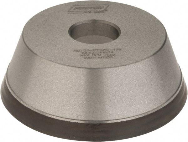 Norton - 5" Diam, 1-1/4" Hole Size, 1-3/4" Overall Thickness, 120 Grit, Type 11 Tool & Cutter Grinding Wheel - Fine Grade, Diamond, Resinoid Bond - Americas Tooling