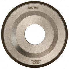 Norton - 4" Diam, 1-1/4" Hole Size, 1/2" Overall Thickness, 180 Grit, Type 12 Tool & Cutter Grinding Wheel - Very Fine Grade, Diamond, Resinoid Bond - Americas Tooling