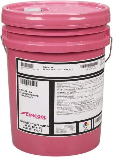 Cimcool - Cimstar 40B, 5 Gal Pail Cutting & Grinding Fluid - Semisynthetic - Americas Tooling