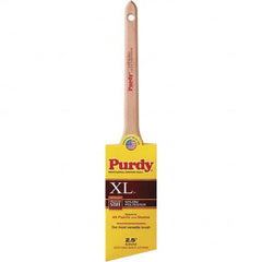 Purdy - 2-1/2" Angled Synthetic Trim Brush - 2-11/16" Bristle Length, 8-1/4" Wood Rattail Handle - Americas Tooling