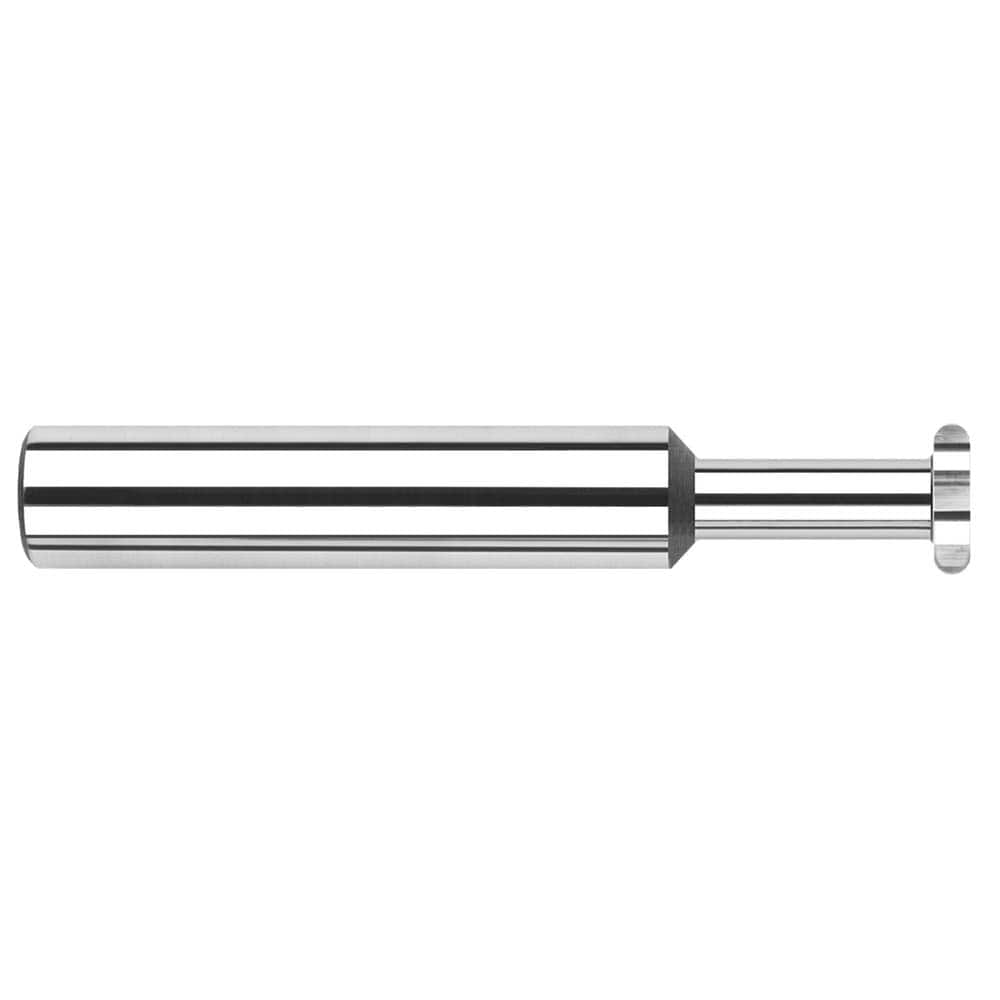 Harvey Tool - 1/4" Cut Diam, 0.5mm Cut Width, 1/4" Shank, Straight-Tooth Woodruff Keyseat Cutter - Exact Industrial Supply