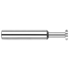 Harvey Tool - 3/8" Cut Diam, 0.04" Cut Width, 3/8" Shank, Straight-Tooth Woodruff Keyseat Cutter - Exact Industrial Supply